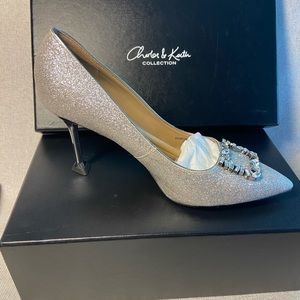 - Charles & Keith Collection Glitter Gem-Embellished Pumps Shoes Size 37. …
